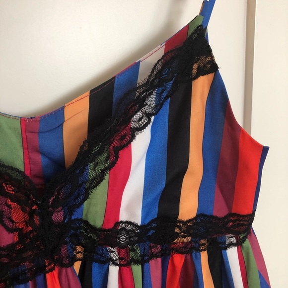 NWT Tea & Cup Multicolored Cropped Cami Tank Top - Picture 2 of 7